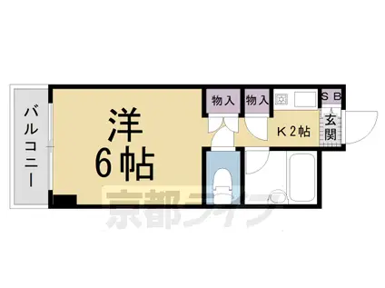 ノアーズアーク京都朱雀(1K/4階)の間取り写真