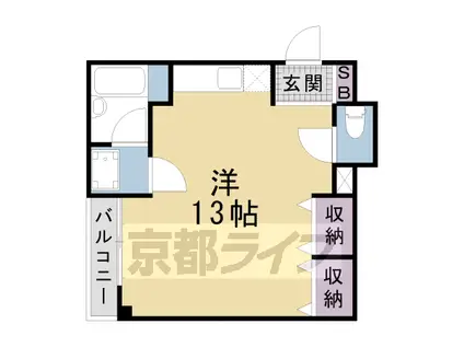 プラザ晴明館(ワンルーム/5階)の間取り写真