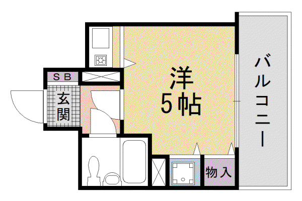 京都市烏丸線 四条駅(京都市営) 徒歩6分 10階建 築38年(ワンルーム/8階)の間取り写真