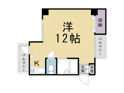 京都市烏丸線 五条駅(京都市営) 徒歩6分 11階建 築37年(1K/5階)の間取り写真