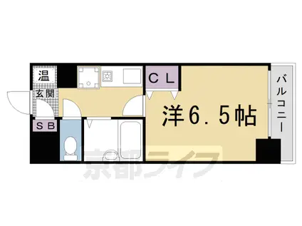 LEGAL京都河原町(1K/7階)の間取り写真