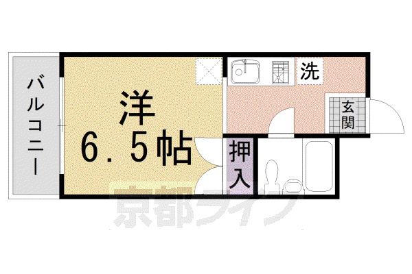京阪電気鉄道京阪線 清水五条駅 徒歩7分 4階建 築39年(1K/3階)の間取り写真