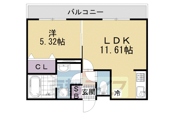 エクセディ Ⅰ(1LDK/1階)の間取り写真