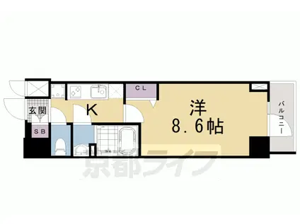 DCガーデン京都西(1K/5階)の間取り写真