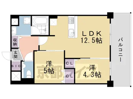 QUALIOR京都東山(2LDK/5階)の間取り写真