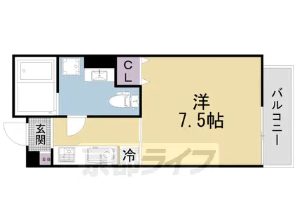 ATTRICE大将軍(1K/3階)の間取り写真