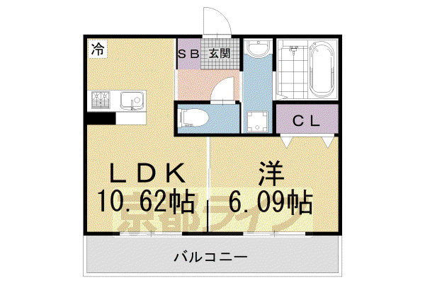 BELLE FLEUR(1LDK/2階)の間取り写真