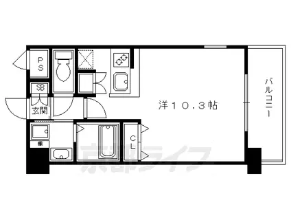 APEX京都室町(1K/5階)の間取り写真