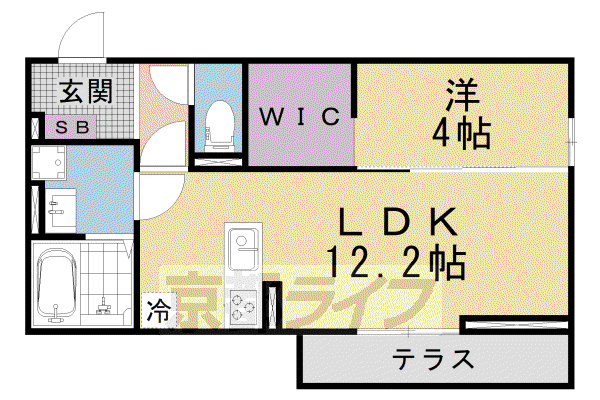 アリア大江(1LDK/3階)の間取り写真
