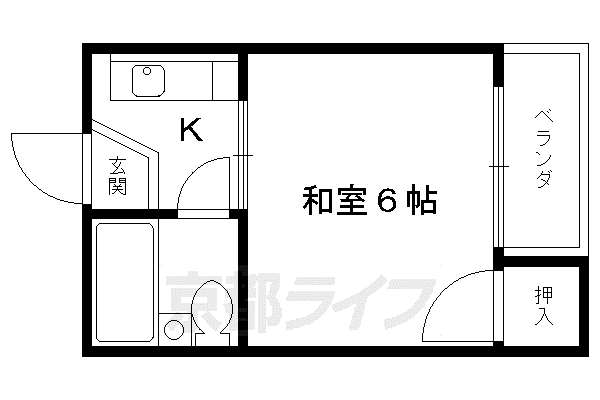サンハイツ葉山(1K/3階)の間取り写真