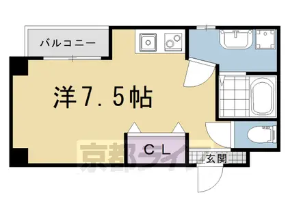 きんこん館(ワンルーム/2階)の間取り写真