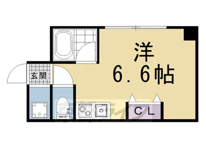 きんこん館(ワンルーム/2階)の間取り写真