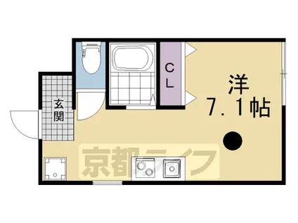 きんこん館(ワンルーム/2階)の間取り写真