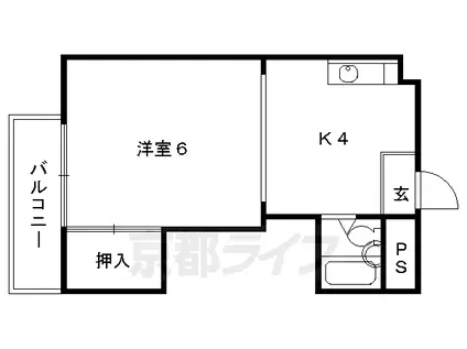 ブラハウス(1K/1階)の間取り写真