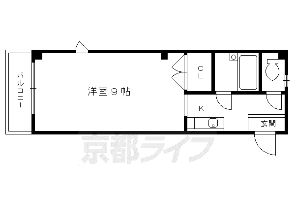 ハウスオブローゼⅠ(1K/3階)の間取り写真