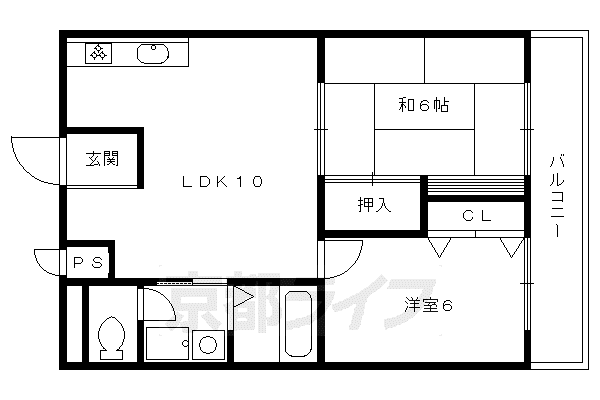 ABC BLDG(2LDK/3階)の間取り写真