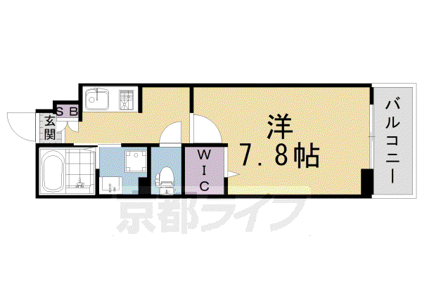 京阪電気鉄道京阪線 中書島駅 徒歩33分 2階建 築2年(1K/1階)の間取り写真