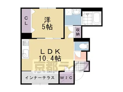 ユーフォリア(1LDK/1階)の間取り写真