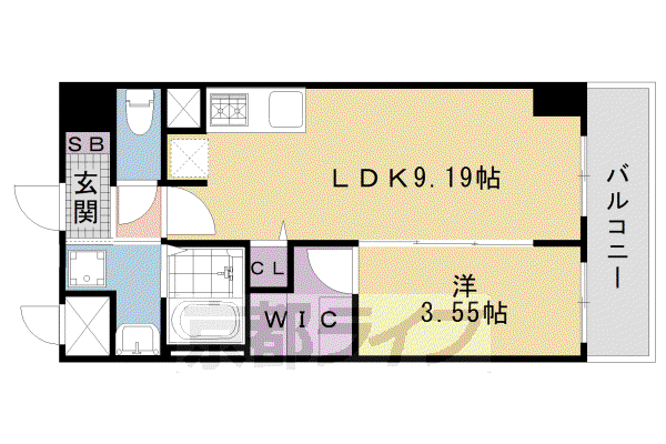 メゾン1番館(1LDK/6階)の間取り写真