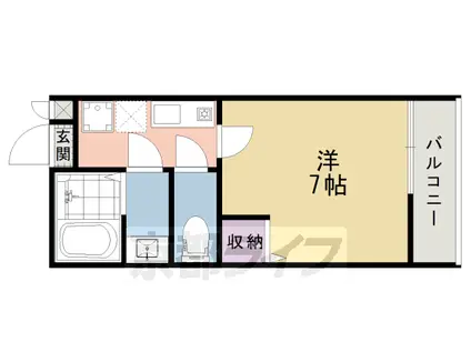 京阪電気鉄道京阪線 七条駅 徒歩8分 3階建 築2年(1K/2階)の間取り写真