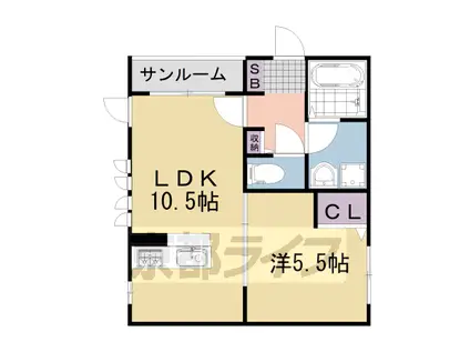 エムルーブル C棟(1LDK/2階)の間取り写真