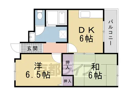 ORIENTCITY船岡(2DK/3階)の間取り写真