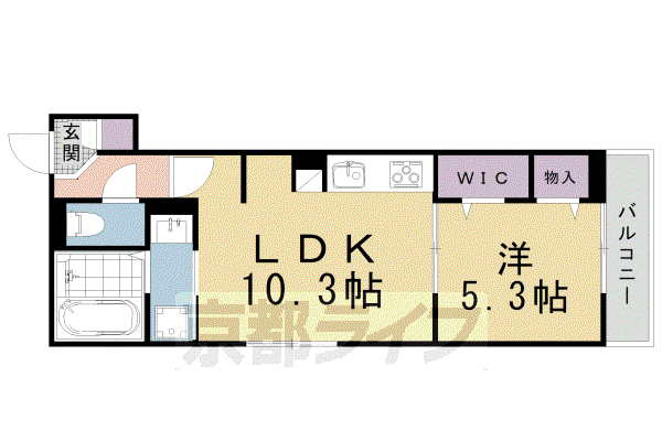 グランディールA&NII(1LDK/3階)の間取り写真