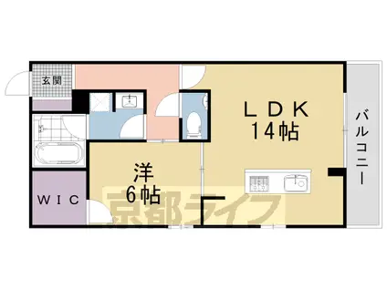 京阪電気鉄道鴨東線 出町柳駅 徒歩6分 3階建 築2年(1LDK/1階)の間取り写真