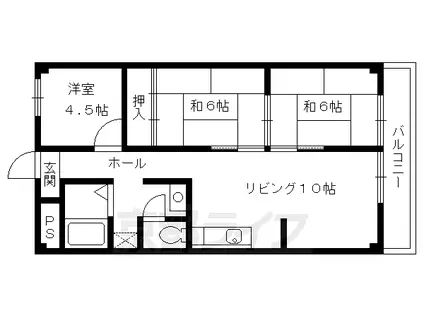 足立ハイツ竹田(3LDK/7階)の間取り写真