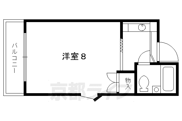 京阪電気鉄道京阪線 墨染駅 徒歩5分 4階建 築40年(1K/4階)の間取り写真