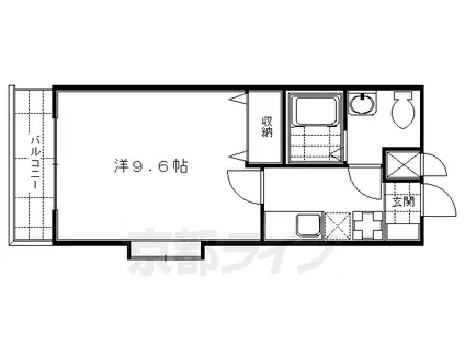 京阪電気鉄道京阪線 丹波橋駅 徒歩2分 4階建 築28年(1K/1階)の間取り写真