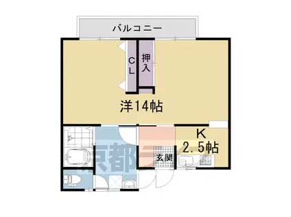 ケイハイツ(1K/2階)の間取り写真