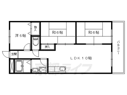 ラ・ヨード24(3LDK/4階)の間取り写真