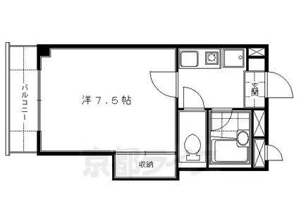 京阪電気鉄道京阪線 龍谷大前深草駅 徒歩11分 3階建 築33年(1K/1階)の間取り写真