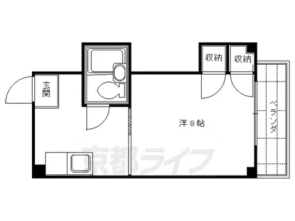 ハイツ・しらかば(1K/2階)の間取り写真