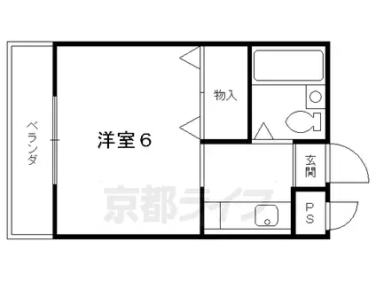アーバンハイツ桃山(1K/2階)の間取り写真