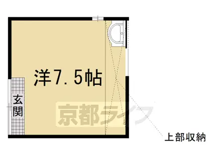 京都市東西線 太秦天神川駅 徒歩12分 2階建 築7年(ワンルーム/1階)の間取り写真