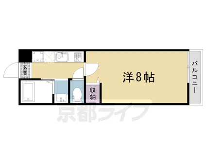 京都市烏丸線 北大路駅 徒歩27分 2階建 築1年(1K/2階)の間取り写真