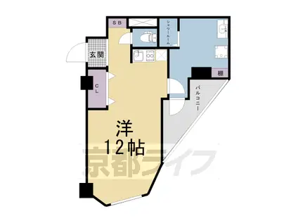 NAKANISHI FIRST BLD.ナカニシファースト(ワンルーム/2階)の間取り写真