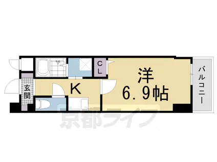 ESTRUTH KYOTO(1K/9階)の間取り写真