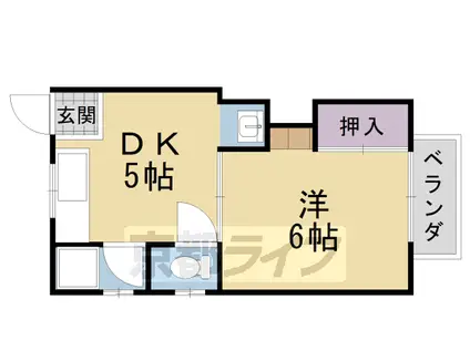 ハイツストーク(1DK/1階)の間取り写真