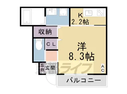 LA.FELICE(1K/1階)の間取り写真