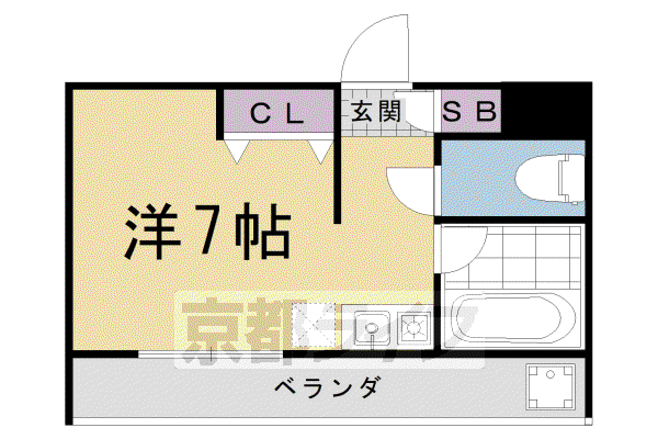 グランレブリー桂有栖川2 (1K/3階)の間取り写真