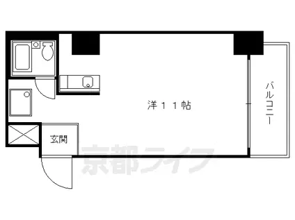 グレースヨシダ(ワンルーム/5階)の間取り写真