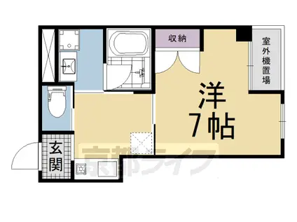 京都市烏丸線 九条駅(京都) 徒歩5分 3階建 築1年(1K/2階)の間取り写真