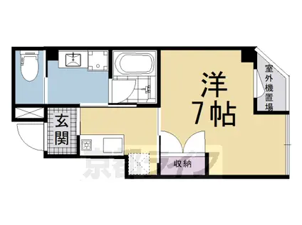 京都市烏丸線 九条駅(京都) 徒歩5分 3階建 築1年(1K/2階)の間取り写真