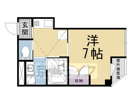 京都市烏丸線 九条駅(京都) 徒歩5分 3階建 築1年(1K/3階)の間取り写真