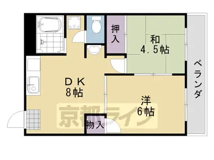 市ノ前ハイツ(2DK/3階)の間取り写真