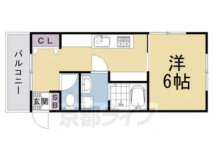スパイラルⅡ(1K/3階)の間取り写真