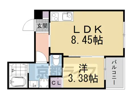 PORTOFINO六地蔵(1LDK/1階)の間取り写真